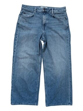 Lafayette 148 New York Wyckoff Wide Leg Jeans 30 Made in USA High Rise Blue